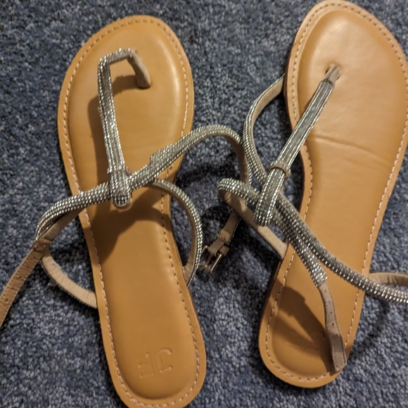 Rhinestone Flat Sandals - Picture 4 of 6